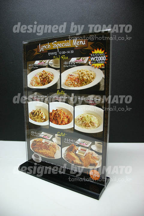 카페 루 아크릴메뉴판
